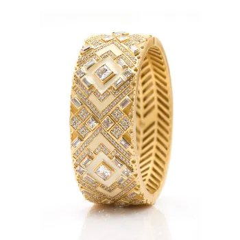 Pure White Gold Bangles 